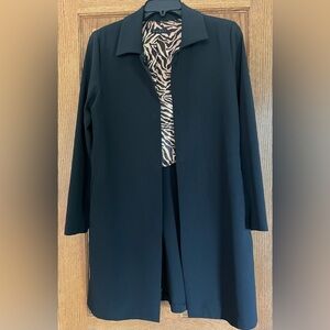 Women’s Mid Length Jacket/Blazer, Black Size Medium. Excellent Condition!